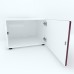 Armonia Comoda alba cu o usa cu sistem push front MDF Rosu